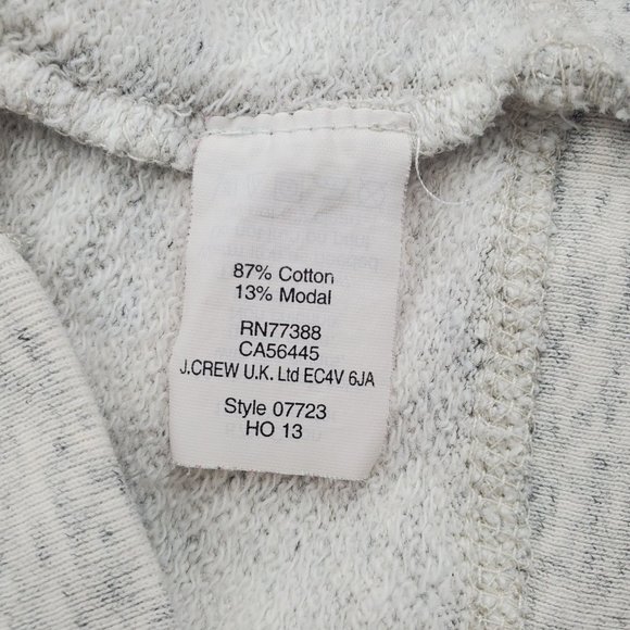 J. Crew Women's Heather Grey Vintage Metallic Triangles Pullover Sweatshirt XS - Picture 7 of 12